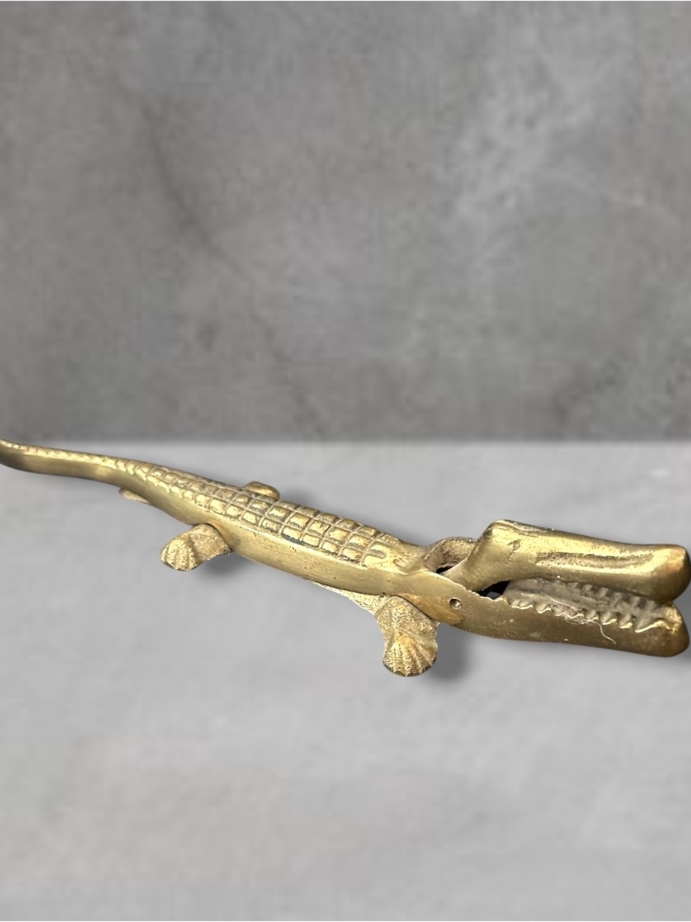 Vintage Brass Nut Cracker Alligator 1948 Hollywood Florida Old Antique Brass...